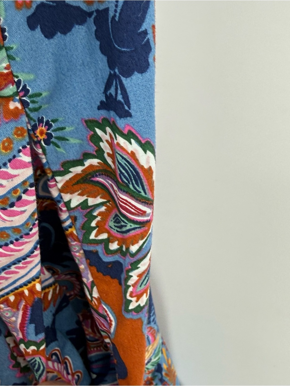 Maeve Anthropologie The Somerset Mini Dress Womens Large Blue Floral Smocked - Picture 8 of 12